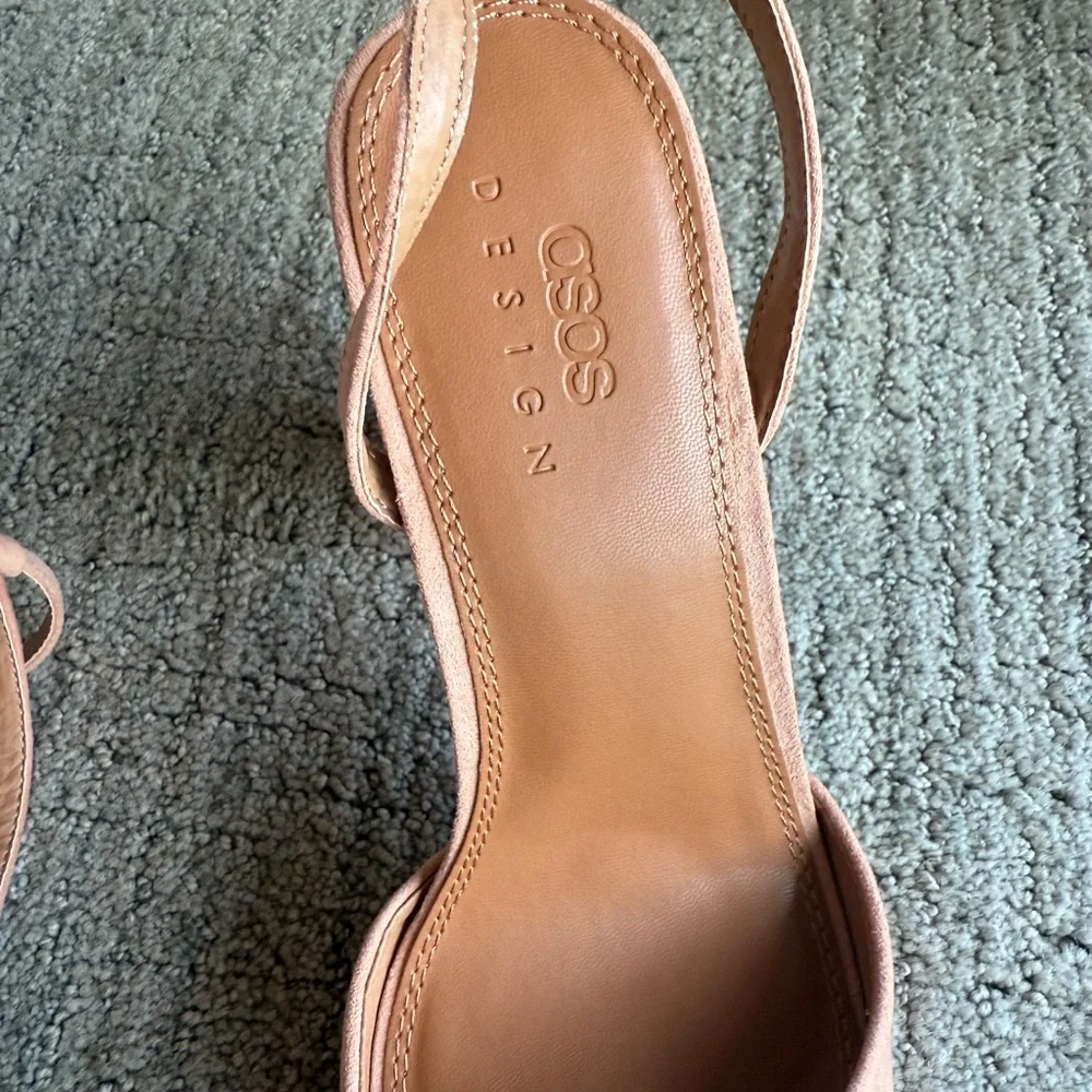 ASOS Design Nude Rhinestone Block Heel Sandals — NEW, NEVER WORN! - Picture 5 of 5
